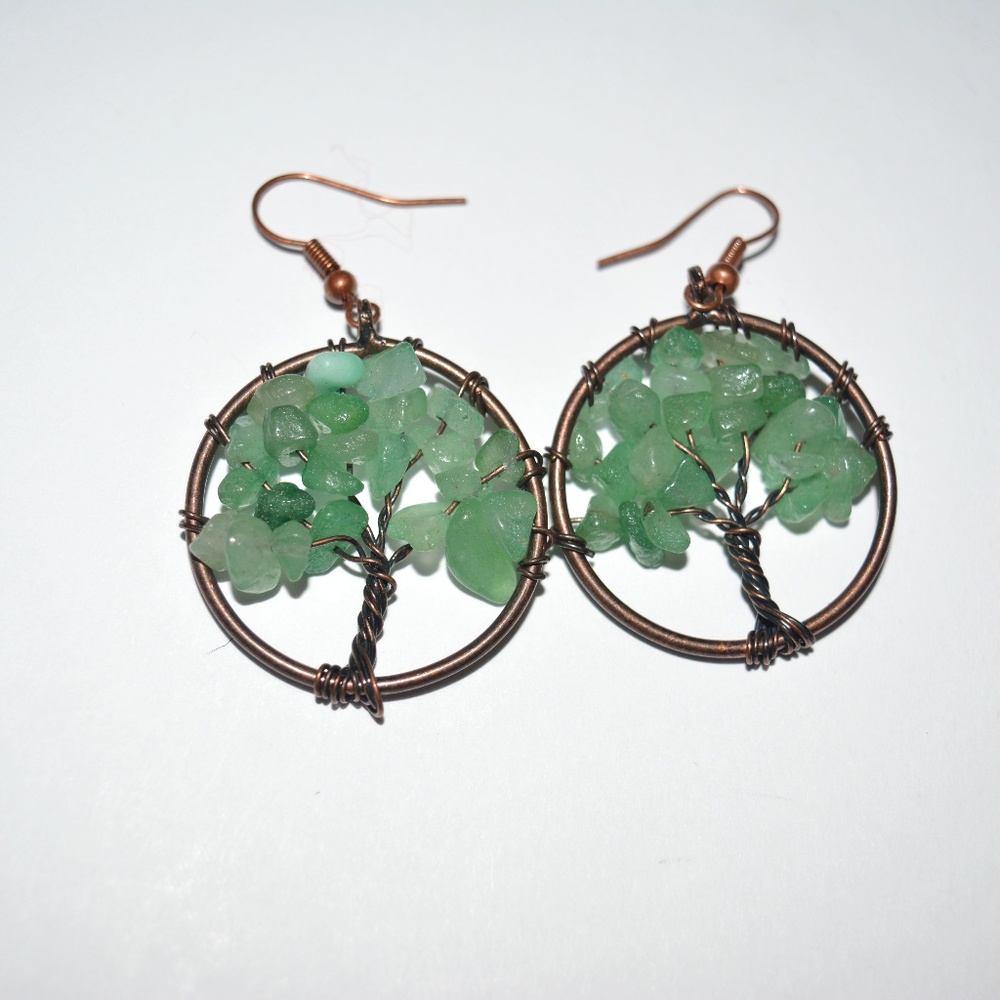 Tree of Life Peridot Earrings